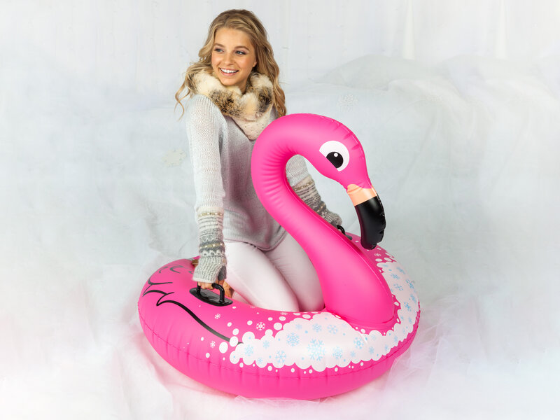Flamingo oppustelig kælk thumbnail