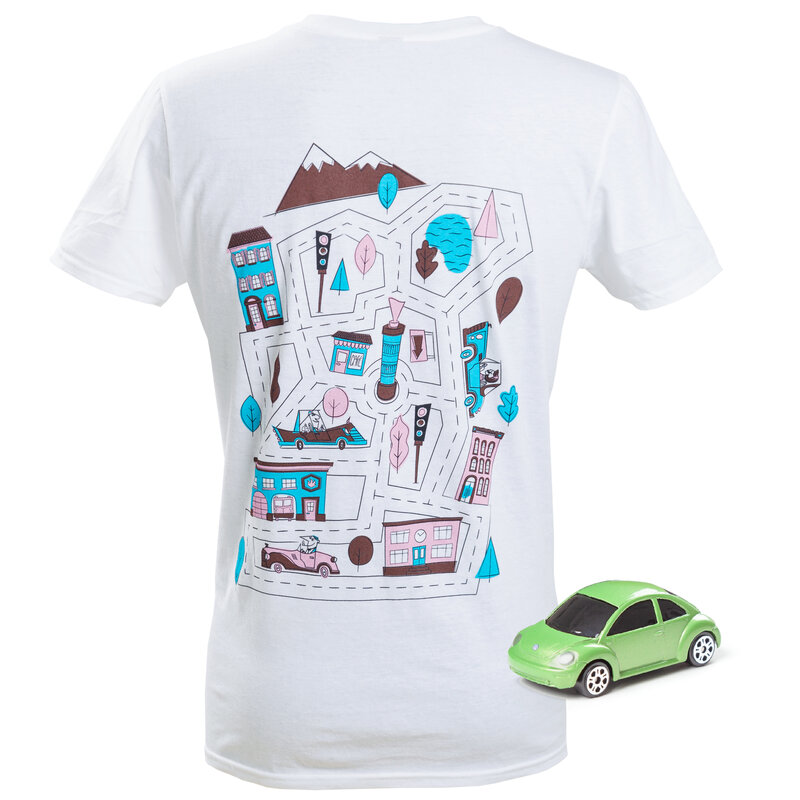 CarTrackZzz T-Shirt med Bilbane Medium thumbnail