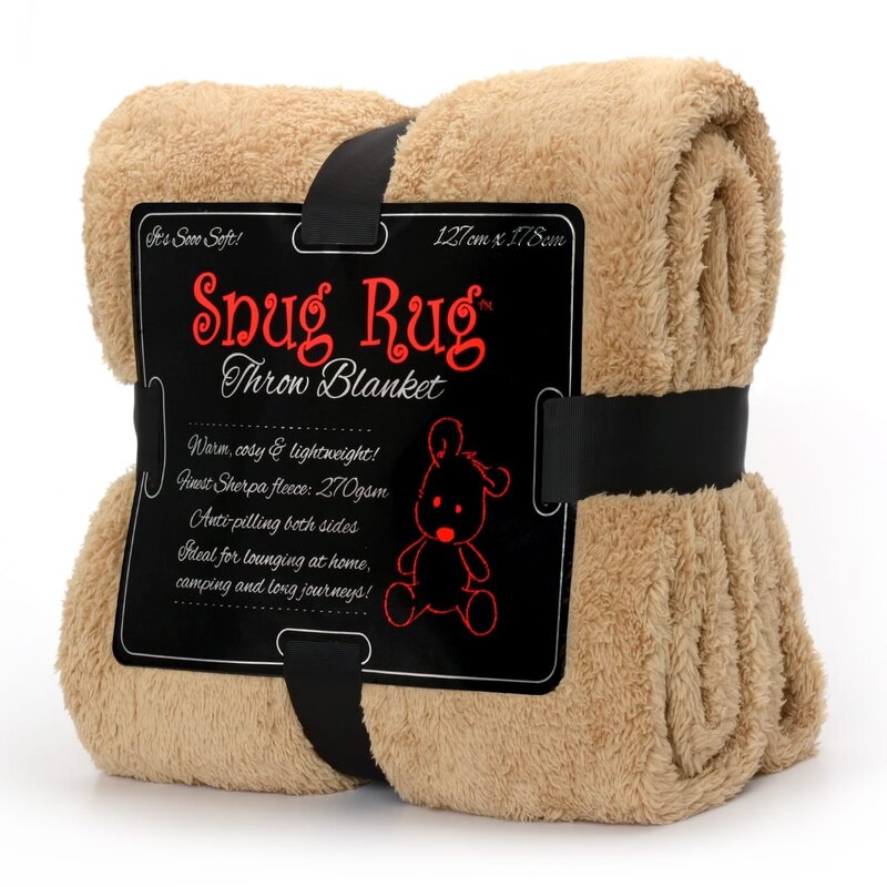 Snug Rug Sherpa-plaid - Beige thumbnail