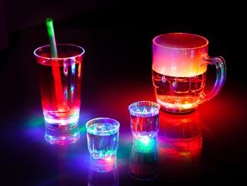 Blinkende Partyglas
